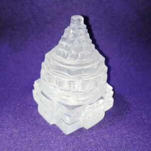 Abhimantrit Indian Sphatik Shree Yantra & Lab Certified- 179 Gram - Image 1