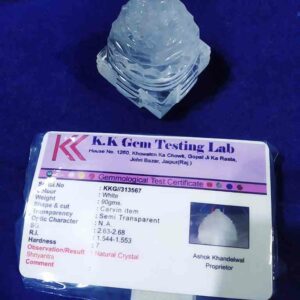 Abhimantrit Indian Sphatik Shree Yantra & Lab Certified - 90 Gram - Image 3