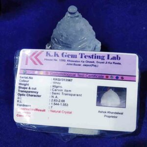 Abhimantrit Indian Sphatik Shree Yantra & Lab Certified - 90 Gram - Image 4