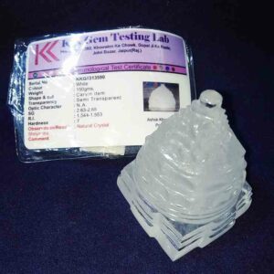 Lab- Certified Indian Sphatik Shree Yantra -158 Gram - Image 2