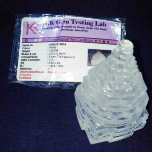 Lab- Certified Indian Sphatik Shree Yantra - 132 Gram - Image 1