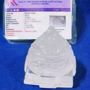 Abhimantrit Indian Sphatik Shree Yantra & Lab Certified -154 Gram - Image 3