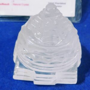 Abhimantrit Indian Sphatik Shree Yantra & Lab Certified -154 Gram - Image 1