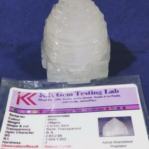 Abhimantrit Indian Sphatik Shree Yantra & Lab Certified -188 Gram - Image 2