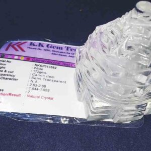 Lab- Certified Indian Sphatik Shree Yantra & Original  - 172 Gram - Image 1