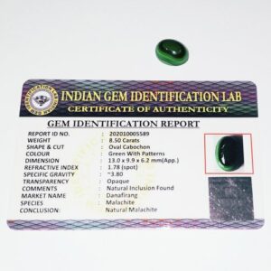Abhimantrit Malachite Stone Natural & Certified - 8.50 Carat - Image 5