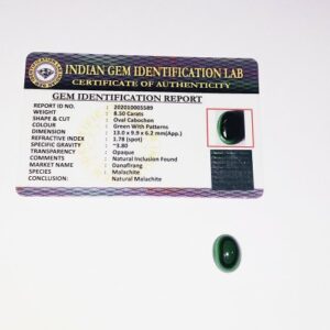 Abhimantrit Malachite Stone Natural & Certified - 8.50 Carat - Image 2