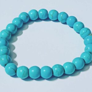 Original Firoza Bracelet (Turquoise) & Abhimantrit Elastic Bracelet - Image 3
