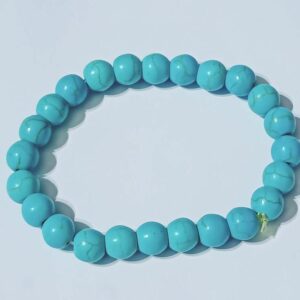 Original Firoza Bracelet (Turquoise) & Abhimantrit Elastic Bracelet - Image 2