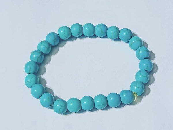 Original Firoza Bracelet Turquoise Abhimantrit Elastic Bracelet