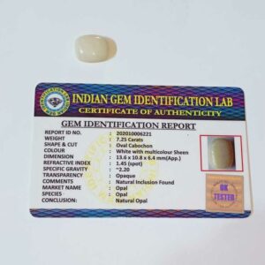 Abhimantrit Australian Fire opal Stone & Certified - 7.25 Carat - Image 5