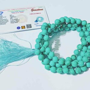 Abhimantrit Firoza Mala & Lab Certified 8mm & 108 Beads For Jaap - Image 4