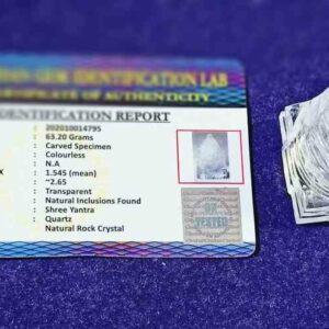 Abhimantrit Indian Sphatik Shree Yantra - 60 Gram & Lab-Certified - Image 2