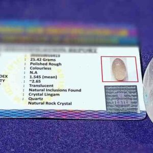 Abhimantrit Indian Sphatik Shiv Lingam & Lab Certified 30 Gram - Image 2
