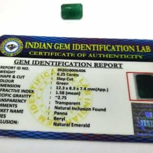 Abhimantrit  Panna Stone (Emerald) Square Shape & Lab Certified - 5.25 Carat - Image 2