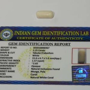 Abhimantrit White Coral Stone (Moonga) & Lab Certified - 5.25 Carat - Image 2