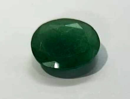Abhimantrit Panna Stone Emerald Oval Shape Lab Certified 5.25 Carat