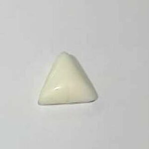 Triangle White Coral Stone (Moonga) Lab Certified & Abhimantrit  8.25 Carat - Image 2
