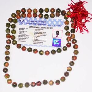 Abhimantrit Natural Unakite  (Natural Jasper) Mala - Image 4