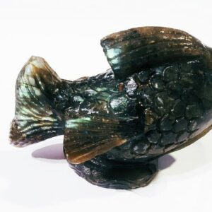 Natural Labradorite stone Fish Idol 200 Gram Lab-Tested & Abhimantrit - Image 2