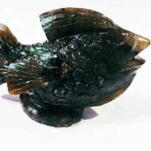 Natural Labradorite stone Fish Idol 200 Gram Lab-Tested & Abhimantrit - Image 3