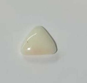 Triangle (Trikona) White Coral Stone & Abhimantrit 5.25 Carat - Image 2