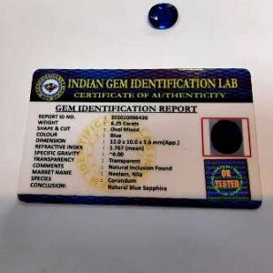 Abhimantrit Blue Sapphire (Neelam Stone) & Certified - 6.25 Carat - Image 3