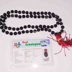 Black Obsidian  Mala, Natural & Lab Tested - 8mm  72 Bead - Image 4