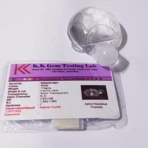 Indian Sphatik Kachua (Tortoise) & Lab Certified -114 Gram - Image 1