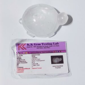 Abhimantrit Indian Sphatik Kachua (Tortoise) & Lab Certified -160  Gram - Image 4