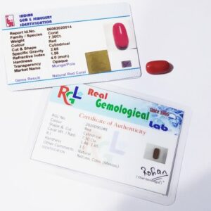Natural Red Coral/ Moonga Stone & Lab- Certified - 7.30 Carat - Image 2