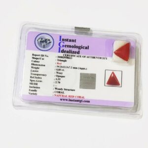 Abhimantrit Triangle Red Coral/ Moonga Stone- 6.85 Carat - Image 3