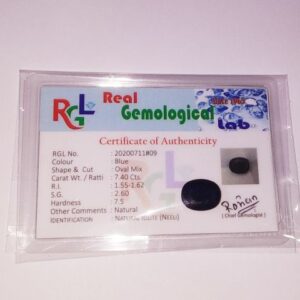 Iolite (Neeli) Blue Gemstone & Lab Certified - 7.40 Carat - Image 2