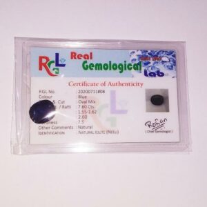 Abhimantrit Iolite (Neeli) Blue Gemstone & Lab Certified - 7.60 Carat - Image 7
