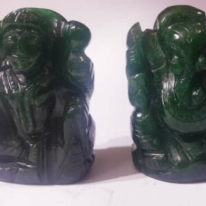 Certified Laxmi Ganesh Green Aventurine Stone Idol -280 Gram - Image 2