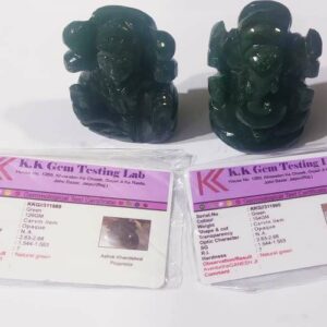 Certified Laxmi Ganesh Green Aventurine Stone Idol -280 Gram - Image 3
