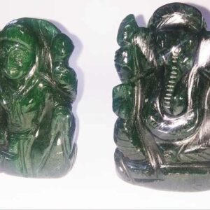 Abhimantrit – Green Aventurine Ganesh Laxmi Idol - 291 Gram - Image 4
