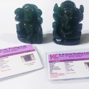 Laxmi Ganesh Green Aventurine Stone Idol -291 Gram - Image 2