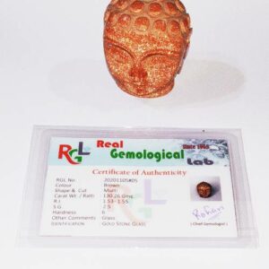 Lab- Certified Buddha head gold stone 110 Gram - Image 1