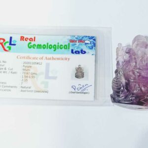 Abhimantrit Natural Amethyst Ganesh Ji Idol 73 Gram & Abhimantrit - Image 1