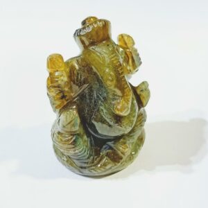 Labradorite Ganesh ji idol & Lab - Certified 73 gram Natural & Abhimantrit - Image 3