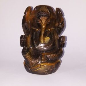 Tiger's eye ganesh ji idol144 Gram Lab- Tested & Abhimantrit - Image 5