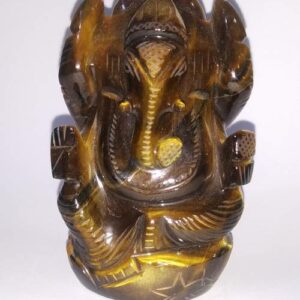Tiger's eye ganesh ji idol144 Gram Lab- Tested & Abhimantrit - Image 3