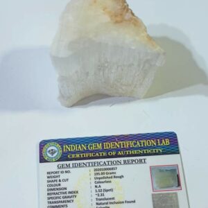Lab- Certified Selenite Crystal Stone & Abhimantrit 195 Gram - Image 5