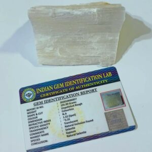 Lab- Certified Selenite Crystal Stone & Abhimantrit 195 Gram - Image 6