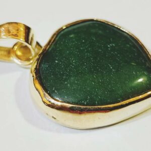 Abhimantrit Natural Green Aventurine Locket in silver locket 23 crt Certified - Image 3