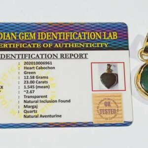 Abhimantrit Natural Green Aventurine Locket in silver locket 23 crt Certified - Image 7
