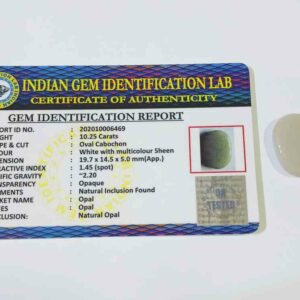 Abhimantrit Australian Fire Opal Stone & Lab- Certified 10.25 Carat - Image 3