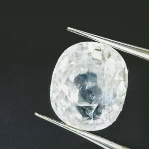 Abhimantrit White Zircon Transparent Stone & Lab Certified 7.25 Carat - Image 1