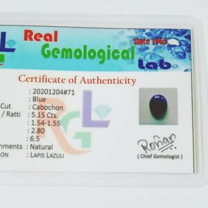 Abhimantrit Lapis Lazuli (Lazward) Stone & Certified -4.25 Carat - Image 3